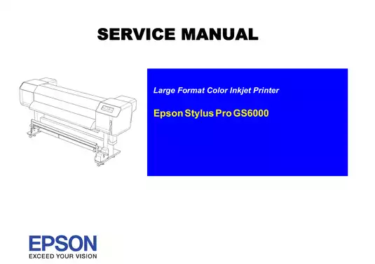 Epson Stylus Pro GS6000 Service Manual & Repair Guide