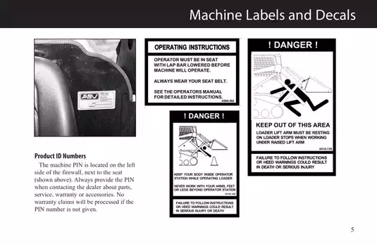 ASV RC-100 Rubber Track Loader manual Preview image 4