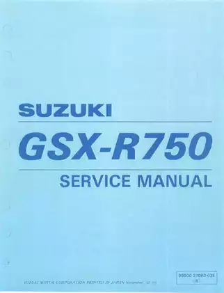 1996-1999 Suzuki GSX-R750 service manual Preview image 1