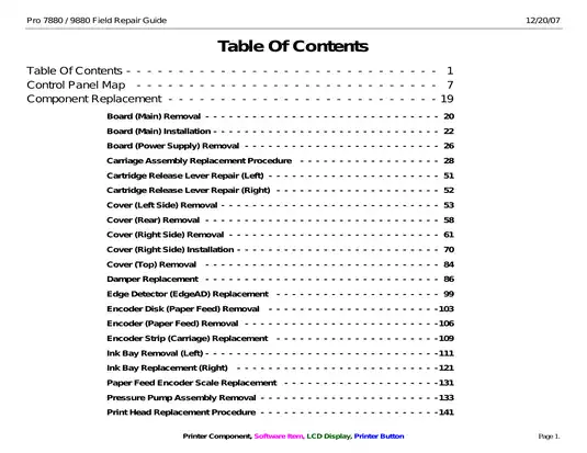 Epson Pro 7880/9880 Field Repair Guide: Complete Maintenance and Service Manual