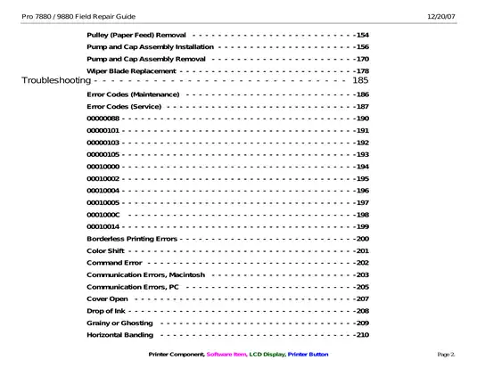 Epson Stylus Pro 7880, 9880 Field large-format inkjet printer service manual Preview image 2