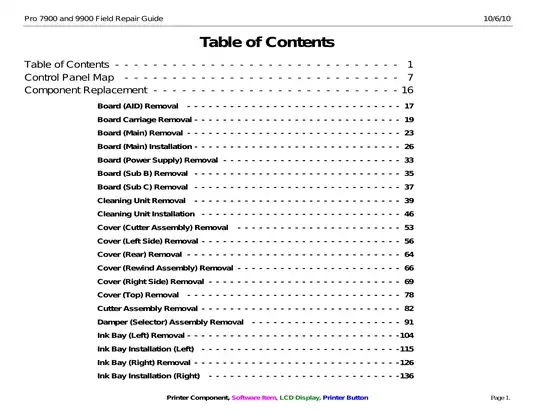 Epson Stylus Pro 7900, 9900 Field repair guide Preview image 1