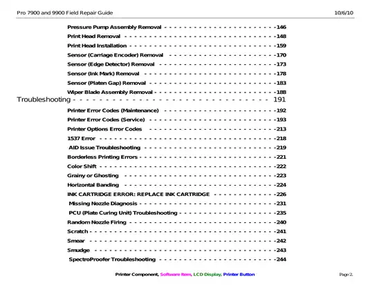 Epson Pro 7900 and 9900 Field Repair Guide: Complete Maintenance & Troubleshooting Manual Preview image 2