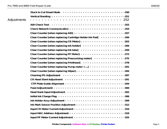 Epson Stylus Pro 7900, 9900 Field repair guide Preview image 3