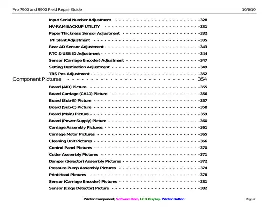 Epson Stylus Pro 7900, 9900 Field repair guide Preview image 4