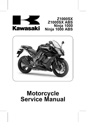 2011-2012 Kawasaki Ninja 1000 SX ABS, Z1000SX, Z1000SX manual Preview image 1