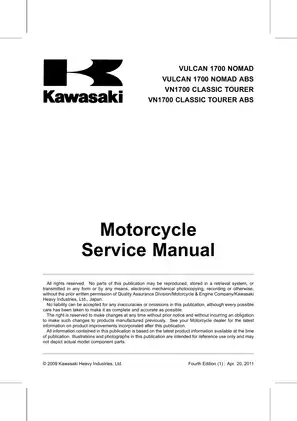 2011-2012 Kawasaki Vulcan 1700 Nomad, VN 1700 Nomad ABS manual Preview image 5