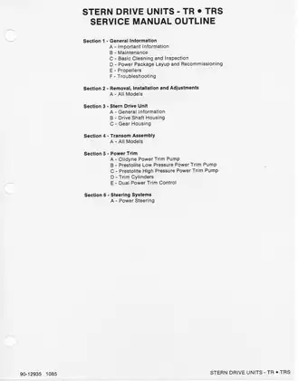 MerCruiser TR/TRS Stern Drive Units Service Manual – Complete Guide for Maintenance and Repair Preview image 3
