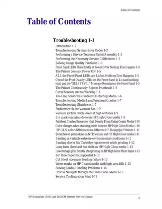 HP DesignJet 1050C/1055CM Service Manual - Comprehensive Guide for Troubleshooting and Maintenance Preview image 3