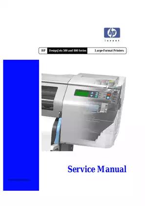 HP DesignJet 500 and 800 Series Printers Service Manual Preview image 1