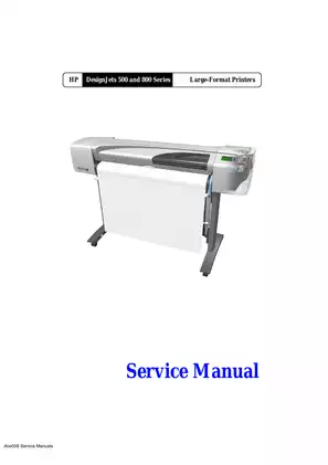 HP DesignJet 500 and 800 Series Printers Service Manual Preview image 2