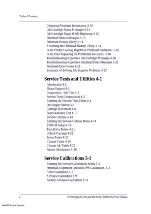 HP DesignJet 500 and 800 Series Printers Service Manual Preview image 5