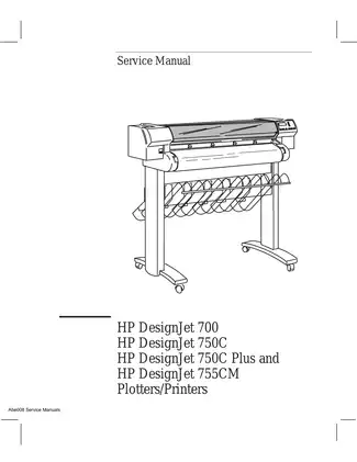 HP Designjet 700, 755, 755CM, 750C, 750C Plus large-format printer service guide Preview image 2
