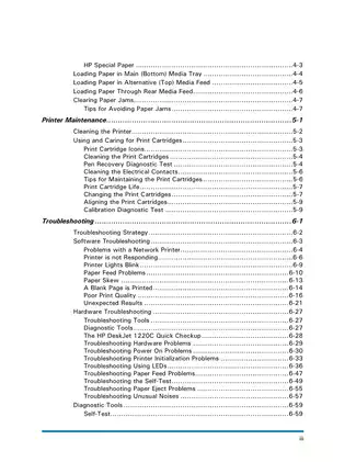 Comprehensive Guide to the HP DeskJet 1220C Printer - Service Manual and User Guide Preview image 4