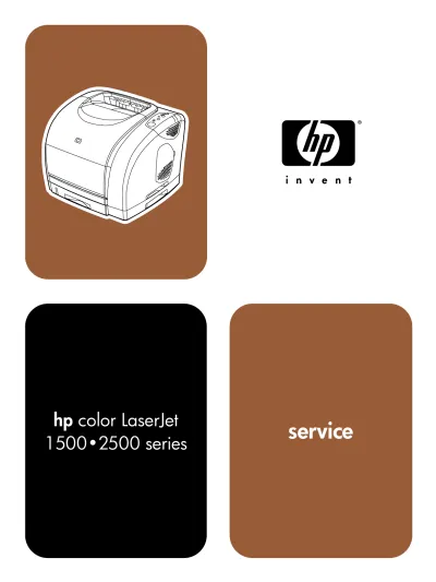 2003 HP Color LaserJet 1500, 1500L, 2500, 2500L, 2500n, and 2500tn Service Manual (P/N Q2488-90901)