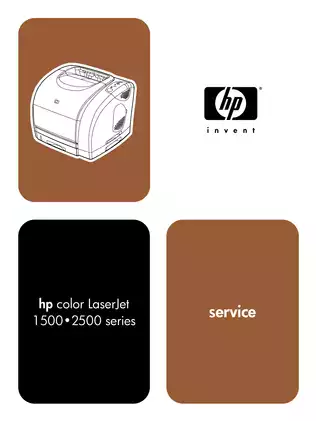HP Color Laserjet 1500 & 1500L, 2500, 2500 L, 2500N & 2500TN color laser printer service guide