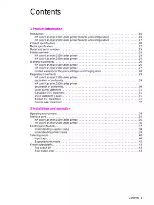 HP Color LaserJet 1500/2500 Series Printer Service Manual and Guide Preview image 3