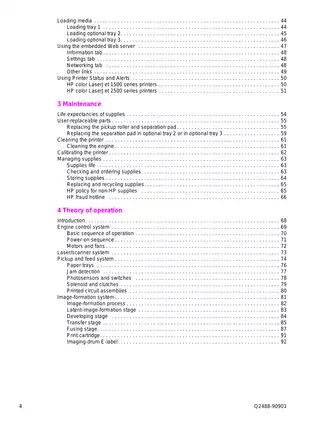 HP Color LaserJet 1500/2500 Series Printer Service Manual and Guide Preview image 4