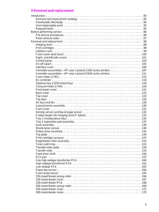 HP Color Laserjet 1500 & 1500L, 2500, 2500 L, 2500N & 2500TN color laser printer service guide Preview image 5