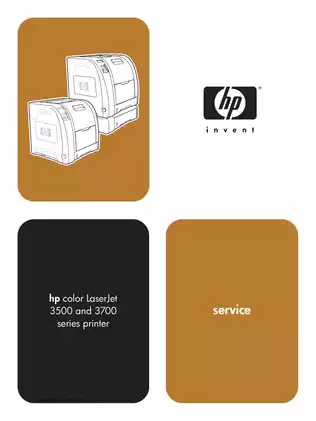 HP Color LaserJet 3500 & 3700 Series Printer Service Manual