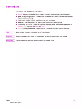 HP Color LaserJet 3500 & 3700 Series Printer Service Manual Preview image 3