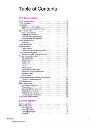 HP Color LaserJet 3500 & 3700 Series Printer Service Manual Preview image 5