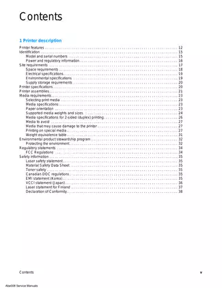 HP Color Laserjet 5500, 5500N, 5500DN, 5500DTN, 5500HDN color laser printer service guide Preview image 5