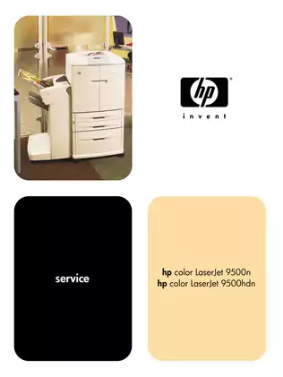 HP Color Laserjet 9500, 9500N, 9500HDN color laser printer service guide Preview image 1