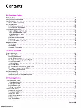 HP Laserjet 4100, 4100N, 4100TN laser printer service guide Preview image 3