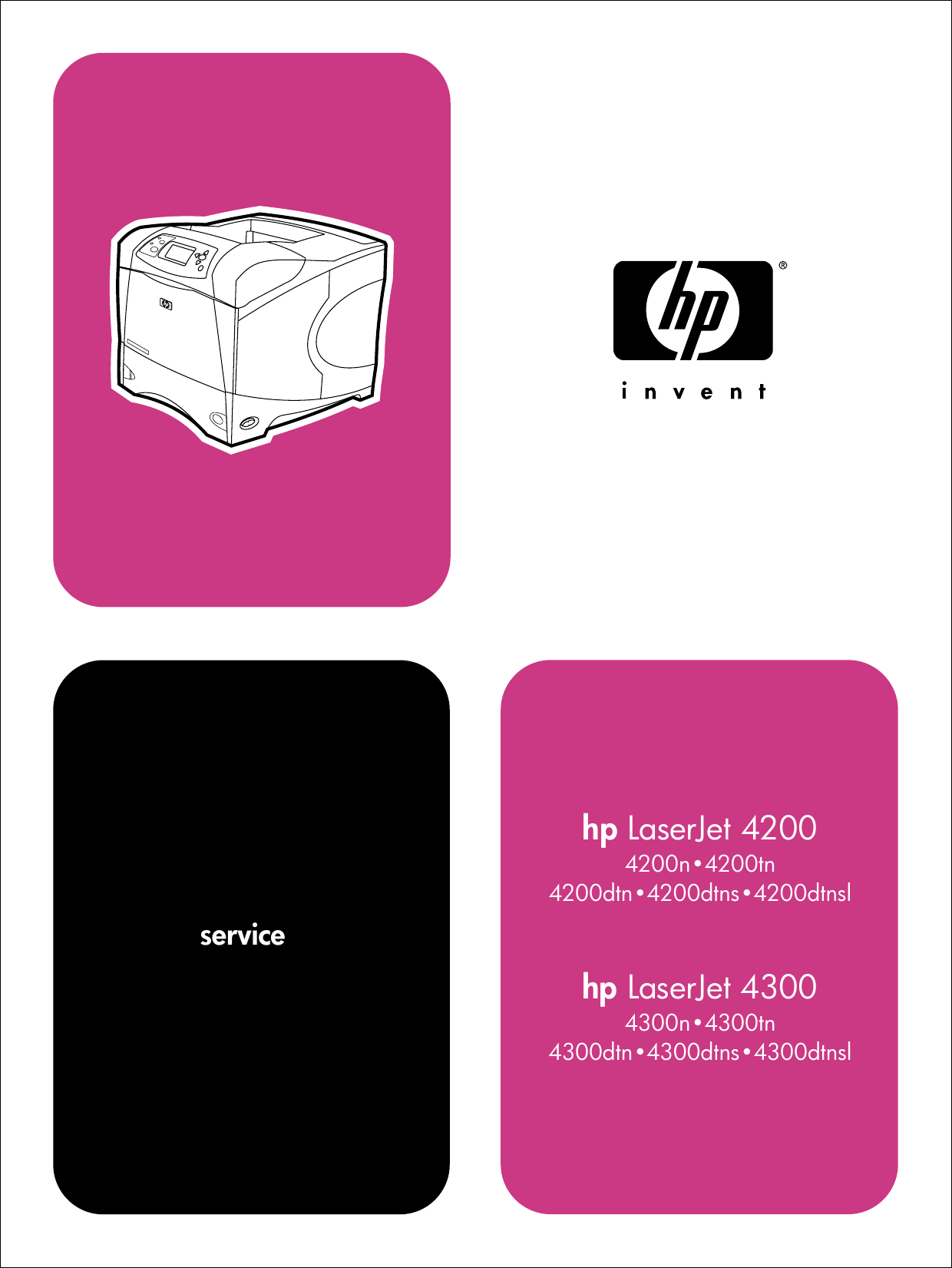 HP Laserjet 4200, 4300 laser printer service guide Preview image 1