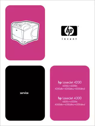 HP LaserJet 4200/4300 Series Printer Service Manual