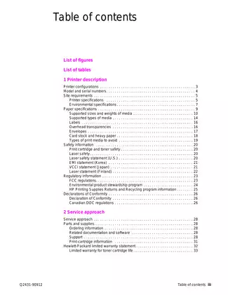 HP LaserJet 4200/4300 Series Printer Service Manual Preview image 3