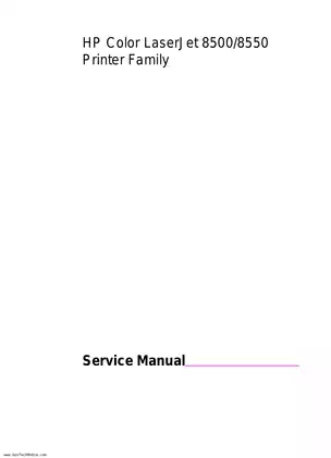 HP Color LaserJet 8500/8550 Printer Service Manual Preview image 2