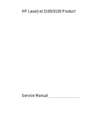 HP LaserJet 3100/3150 Product Service Manual - Comprehensive Guide Preview image 3