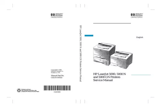 HP LaserJet 5000 Service Manual - Comprehensive Repair Guide for Technicians