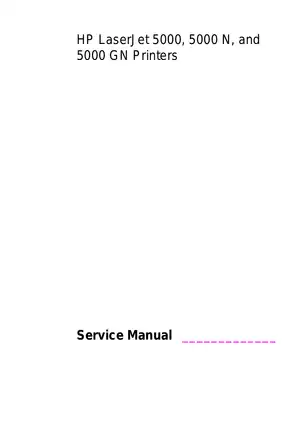 HP LaserJet 5000 Service Manual - Comprehensive Repair Guide for Technicians Preview image 2