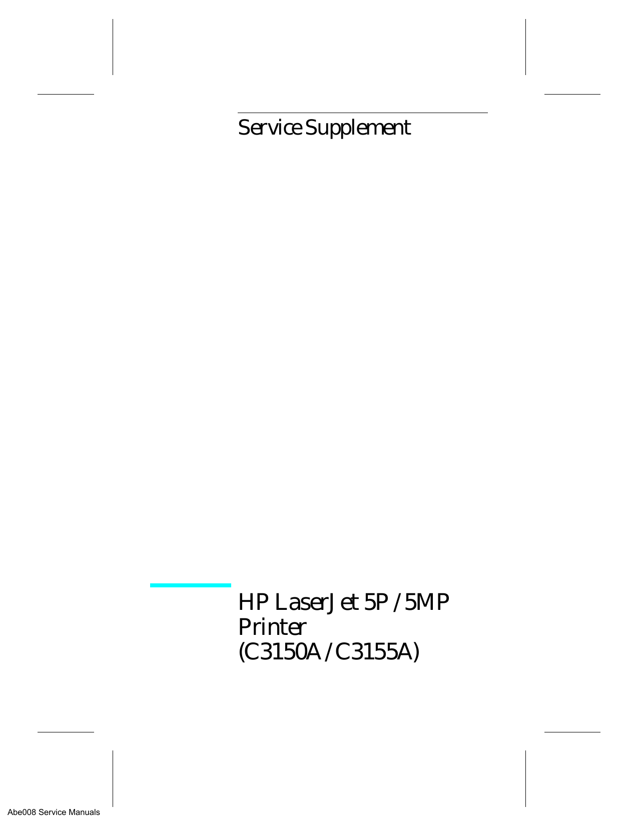 HP Laserjet 5P, 5MP, 6P, 6MP laser printer service guide Preview image 2