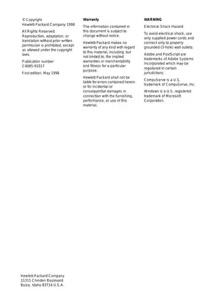 HP LaserJet 8000 Series Printers Service Manual - Comprehensive Guide Preview image 4