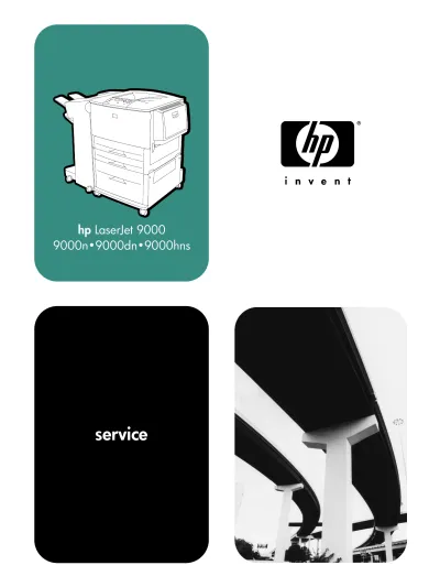 2001 HP LaserJet 9000 / 9000n / 9000dn / 9000hns Service Manual (P/N C8519-90912)