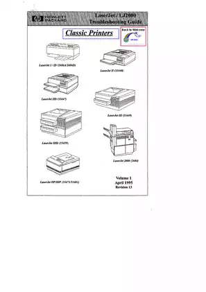 Classic LaserJet Printer Troubleshooting Manual (April 1995 Edition)