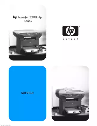 HP Laserjet 3300, 3330, 3300 multifunction monochrome laser printers service guide Preview image 1
