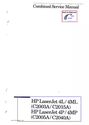 Comprehensive Combined Service Manual for HP LaserJet Printers Preview image 1