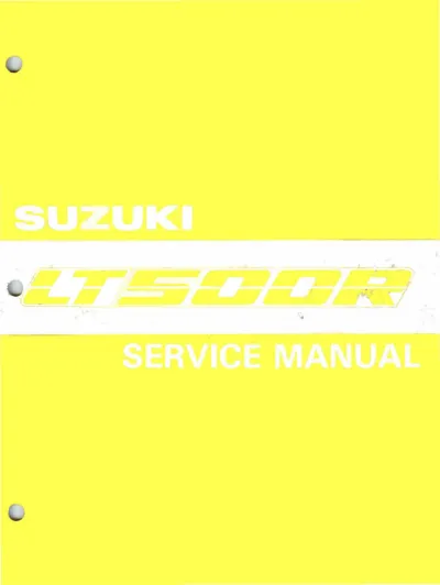 Preview: 1987–1990 Suzuki LT500R Service Manual (P/N 9900B-23110)