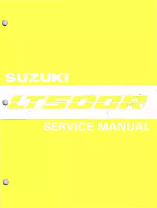 1987-1990 Suzuki LTR 500, LT 500R QuadZilla service manual Preview image 1