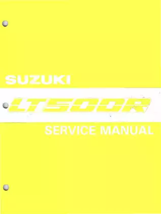 Suzuki LT500R Service Manual - Complete Guide for Mechanics
