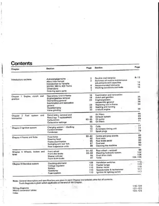 Yamaha XS 250, 360, and 400 Twins Workshop Manual - Complete Service Guide Preview image 4