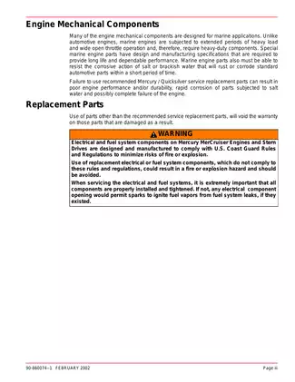 MerCruiser Mercury Marine Number 22 In-Line Diesel D2.8L, D4.2L D-Tronic engine service manual Preview image 5
