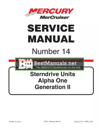 Mercury MerCruiser #14 Sterndrive Units Service Manual (2001 Edition)