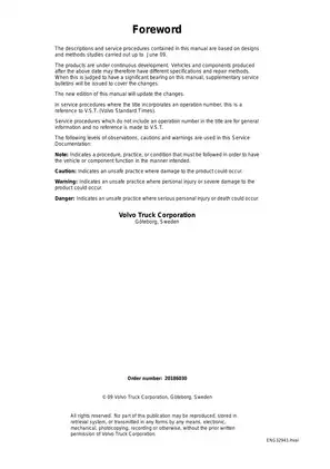 Volvo FM Wiring Diagram and Service Manual (Group 37) Preview image 2