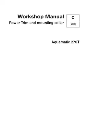 Volvo Penta Aquamatic 270, 270 T, AQ270 outboard engine workshop manual Preview image 1